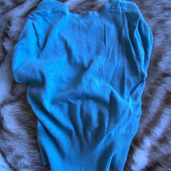 SOLD Baby Blue Personal Identity Cropped Cardigan - Picture 3 of 3